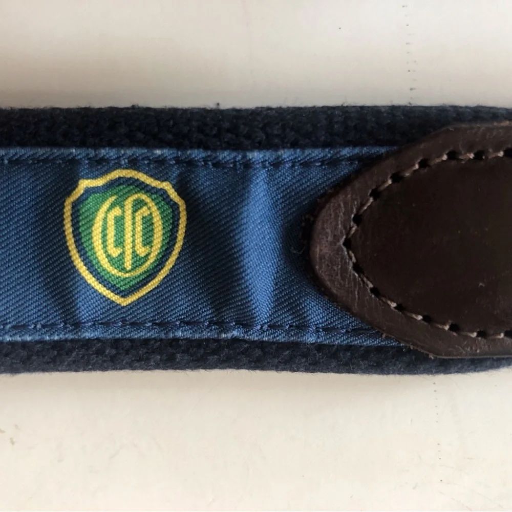 Vineyard Vines Canvas Club Boys Belt , Size 24, Brass Hardware W/Leather Ends